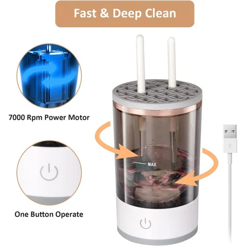 GlowUp: Portable Electric Makeup Brush Cleaner Machine